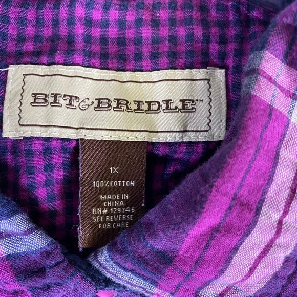 Bit & Bridle Pearl Snap Shirt Jacket Shacket - Picture 8 of 14